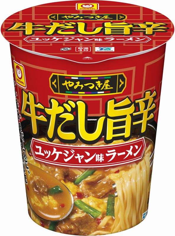 東洋水産「マルちゃん　やみつき屋　牛だし旨辛ユッケジャン味ラーメン」