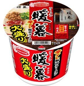 エースコック「ラーメン暖暮　辛ダレ豚骨ラーメン　大盛り」