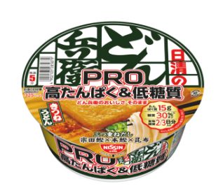 日清食品「日清のどん兵衛PRO 高たんぱく＆低糖質 きつねうどん」