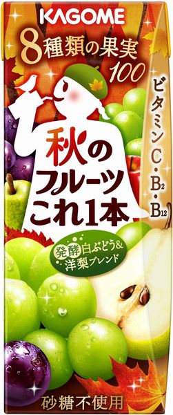 カゴメ　秋のフルーツこれ一本 発酵白ぶどう＆洋梨ブレンド