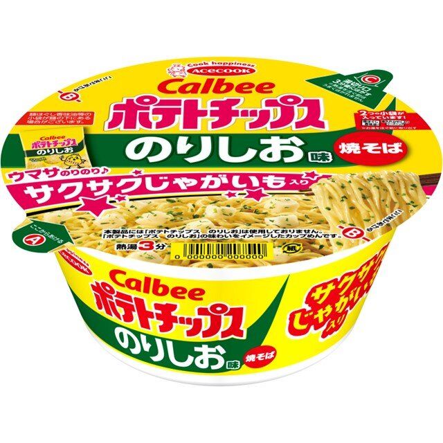 エースコック　カルビーのりしお味焼そば　サクサクじゃがいも入り