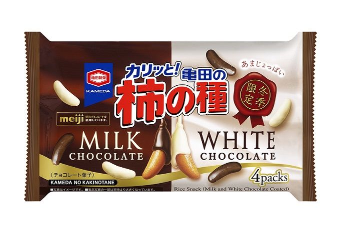 亀田製菓　亀田の柿の種 ミルクチョコ＆ホワイトチョコ