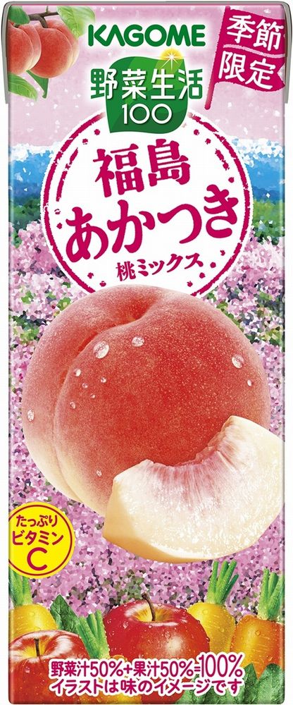 カゴメ　野菜生活100 福島あかつき桃ミックス