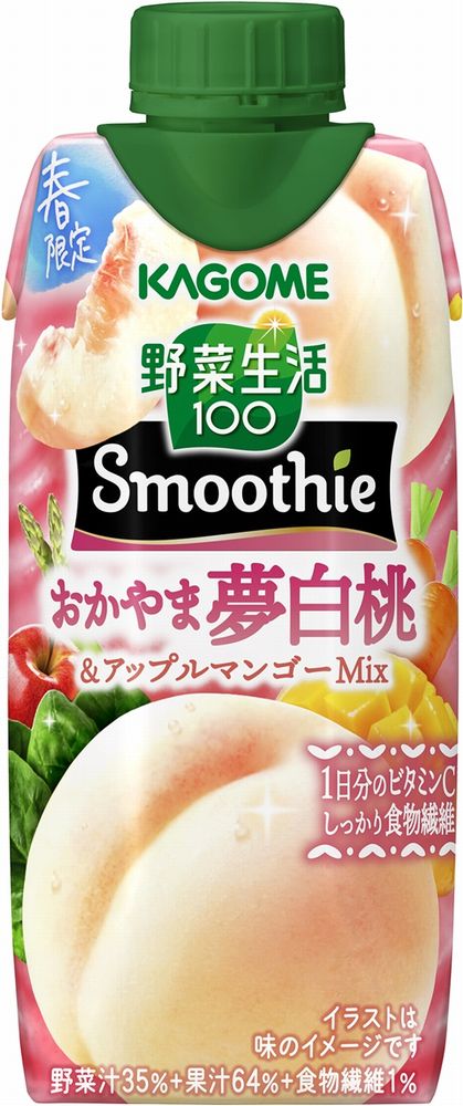 カゴメ　野菜生活100 Smoothieおかやま夢白桃＆アップルマンゴーＭｉｘ