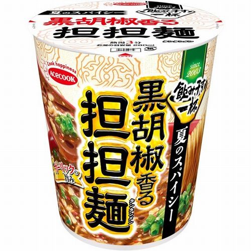 エースコック 飲み干す一杯 夏のスパイシー 黒胡椒香る担担麺