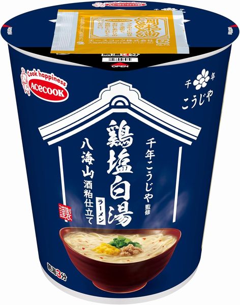 エースコック　千年こうじや監修　八海山酒粕仕立て　鶏塩白湯ラーメン
