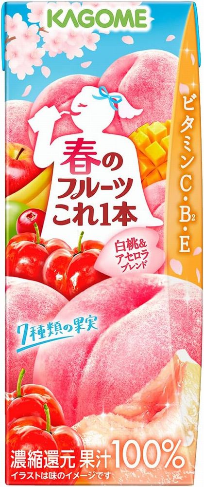 カゴメ　春のフルーツこれ一本　白桃＆アセロラブレンド