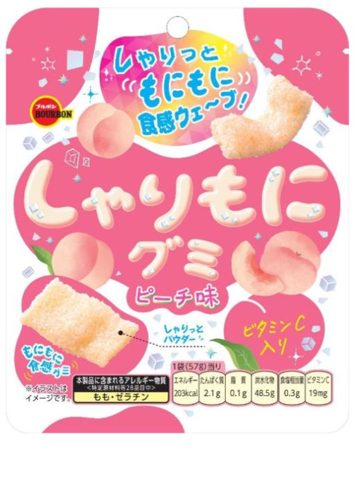 ブルボン　しゃりもにグミピーチ味