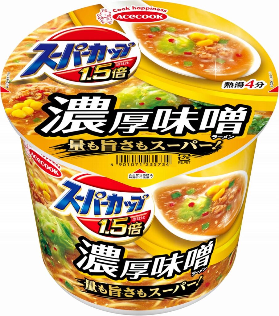エースコック　スーパーカップ1.5倍　みそラーメン